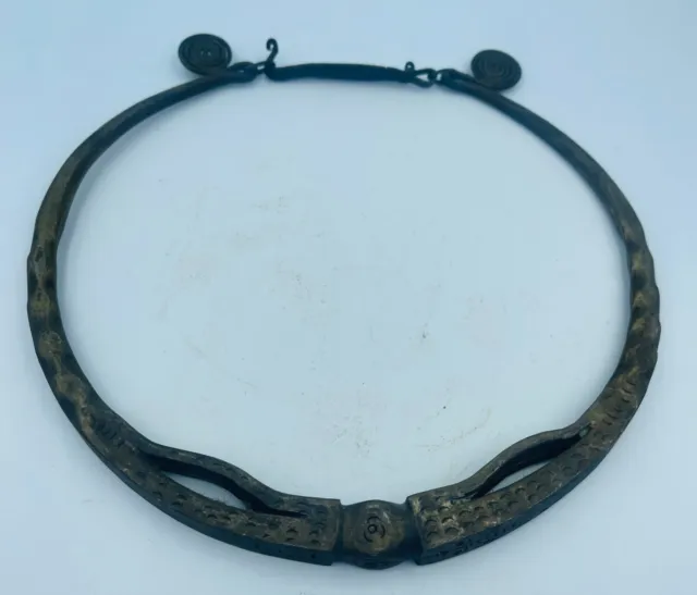 Museum piece ancient celtic important warriors bronze twisted neck torq 2