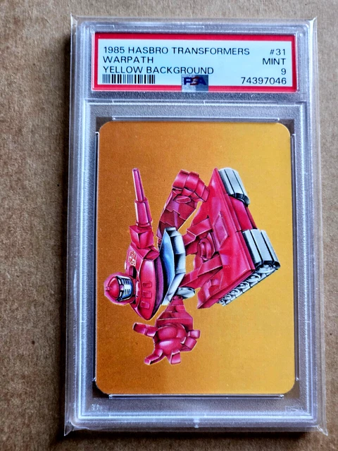 1985 Hasbro Transformers #31  Warpath     yellow variation   rare    PSA 9