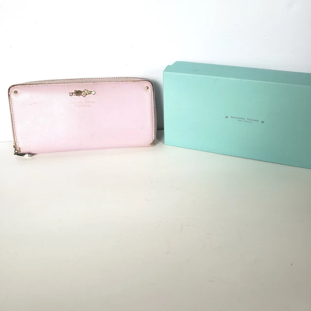 Samantha Thavasa Zip Around Long Wallet Continental Large Purple Cute Poor Box