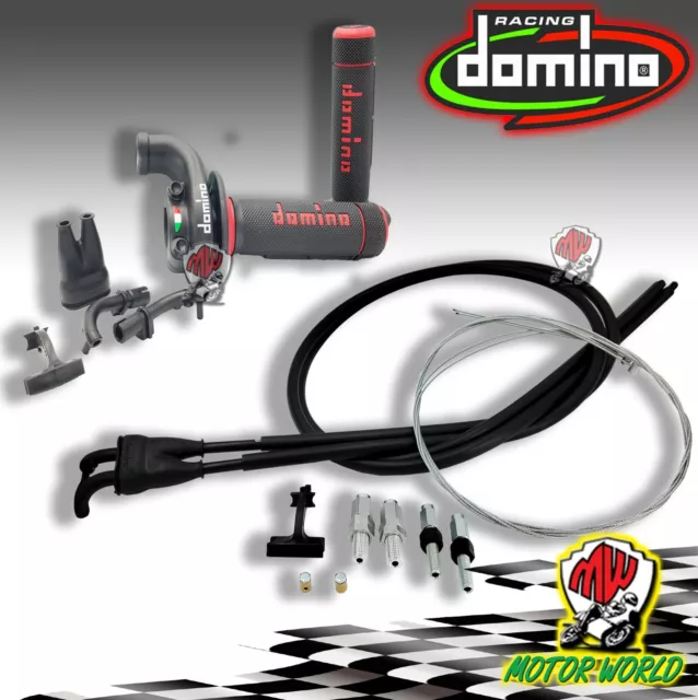 DOMINO COMANDO GAS ACCELERATORE RAPIDO CAVI UNIVERSALI per TUTTE le MOTO ENDURO