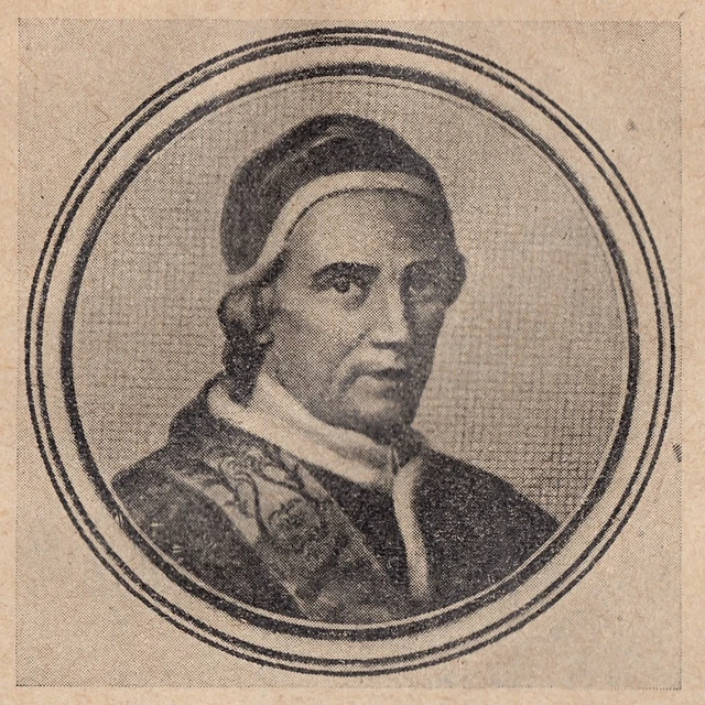 C2459 PORTRAIT DE Papa Clemente XIV Impression Vintage 1925 Vintage