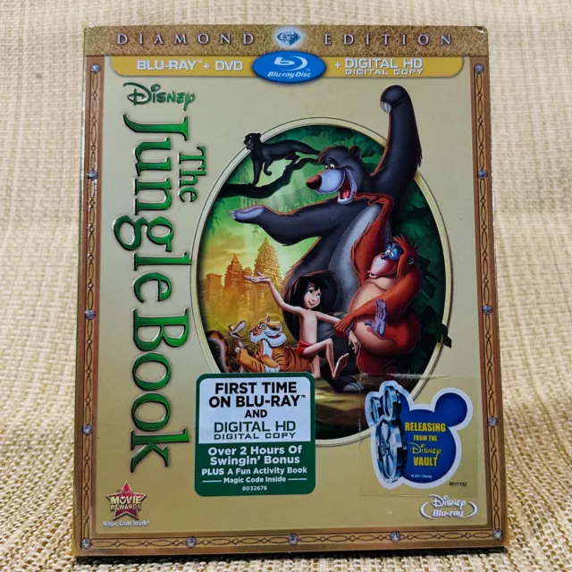 DISNEY THE JUNGLE Book Blu-ray DVD Digital Copy Diamond Edition 2 Discs ...