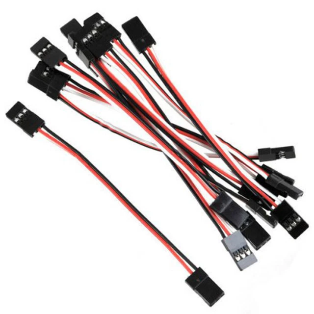 Lot de 10 Câbles D'extension de Servo à 3 Broches, Câble Mâle à Femelle Câble D'extension de Servo pour Futaba et pour Servos JR, Avions, Voitures RC(Y type 150mm femelle à double Lot de 10 Câbles D'extension de Servo à 3 Broches, Câble Mâle à Femelle Câble D'extension de Servo pour Futaba et pour Servos JR, Avions, Voitures RC(Y type 150mm femelle à double
