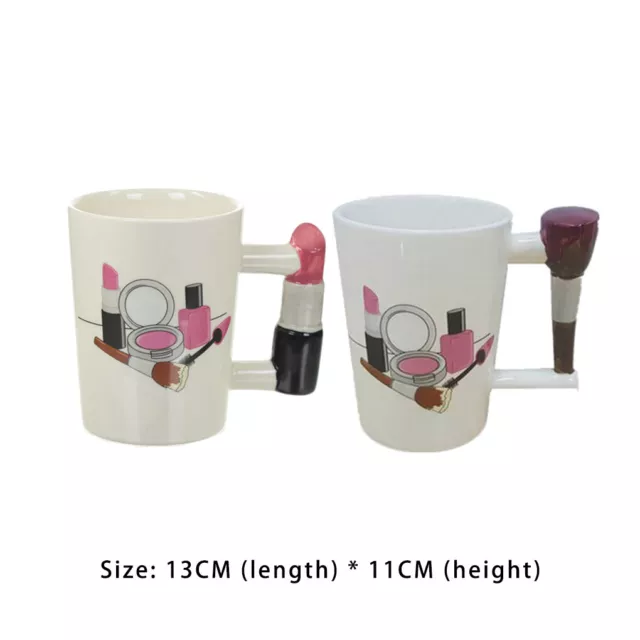 Ceramic Mug Girl Tools Beauty Kit Handle Tea Coffee Personalized Cup Utensil