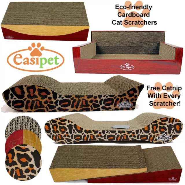 Cat Kitten Cardboard Corrugated Scratcher Scratching Pad Sofa Bed Board Mat