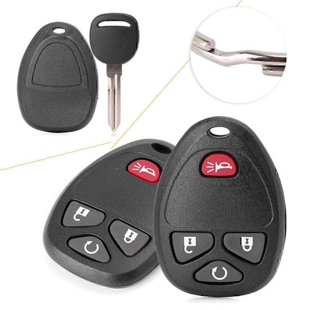 2x Car Remote Control Key Fob Uncut Key 15913421 For Chevy GMC Sierra Silverado