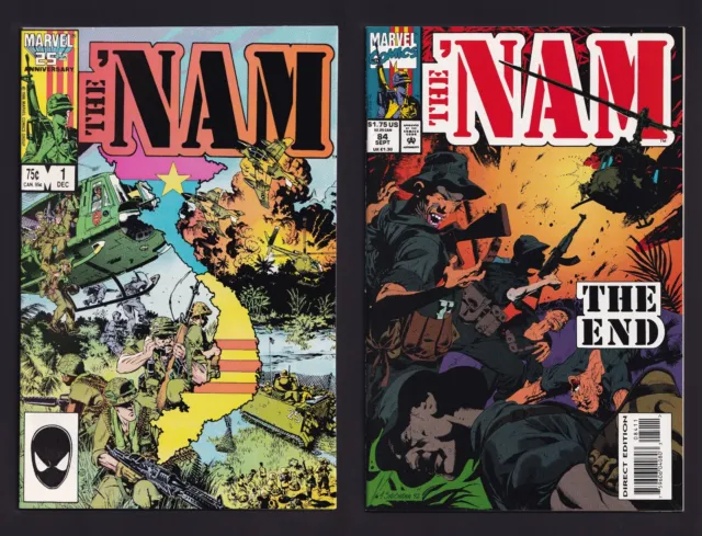 The 'Nam #1 & #84 1st & Final issues! Marvel 1986 Michael Golden/Don Lomax