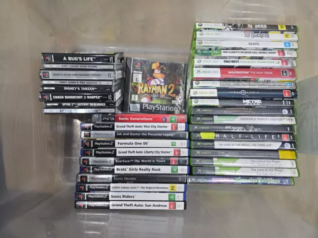 Original Xbox, Xbox 360, PS1, PS2 & PS3 Games - Select Your Game