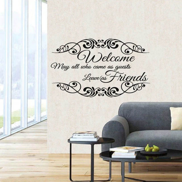 thumbnail interactive-video image 1 of Welcome Home Vinyl Wall Art Decal Sticker – UK Design For Living Room, Bedroom Pq142 1 of 6