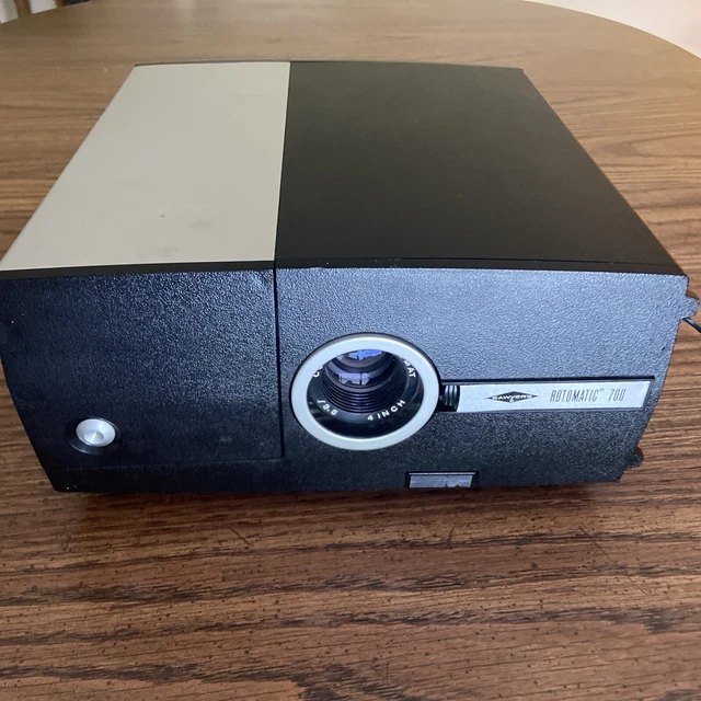 Vintage Sawyer’s Rotomatic 700 Slide Projector - Lamp Fan & Focus Test See Video