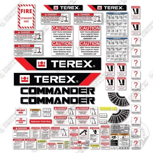 Fits TEREX C6060 Decal Kit Commander Digger Derrick - 3M VINYL!