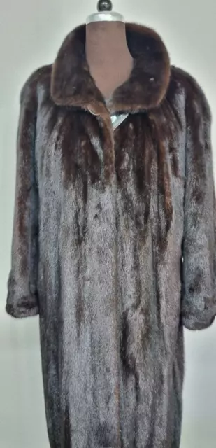 BLACKGLAMA Nerz XXL PELZ MANTEL MINK COAT MEX шуба Hopka mink real fur Echt Pelz