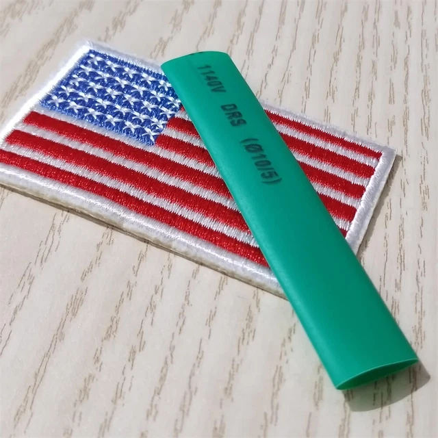 100PCS Green Heat Shrink Tubing 10mm Diameter 80mm Long 2:1 Wire Wrap Sleeve