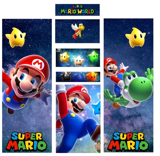 Stickers Mario Galaxy – Décalcomanies Pour Borne D'arcade – Universels