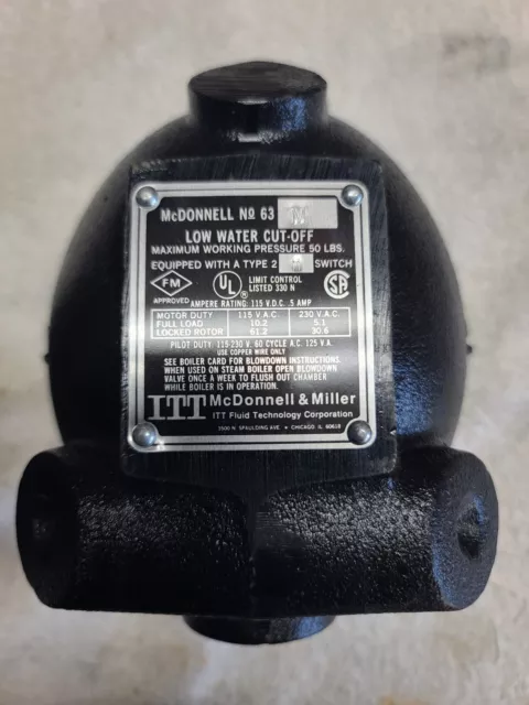 ITT McDonnell & Miller 61, 63, 64, 65, Pump Control & Low Water casting only
