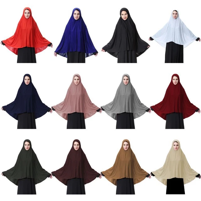 Hijab Islamico Stretch Elastico Donna Turbante Regolabile Lungo per Copricapo
