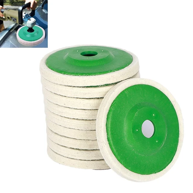 Grindshine Pro Pad, 4 Inch Wool Felt Polishing Wheel Disc for 100 Angle Grinder
