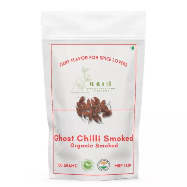 Krishi Organic Smoked Ghost Pepper Powder [Pack of 1] No Added Preservatives