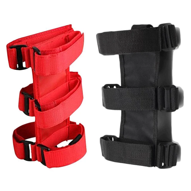 Supporto estintore barra a rullo regolabile cintura di fissaggio per Jeep Wrangler -de