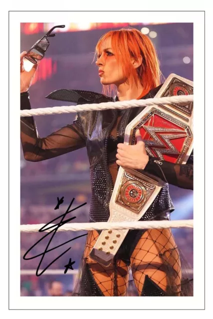 BECKY LYNCH Signed Autograph 6x4 PHOTO Signature Print Gift WWE WRESTLING Diva