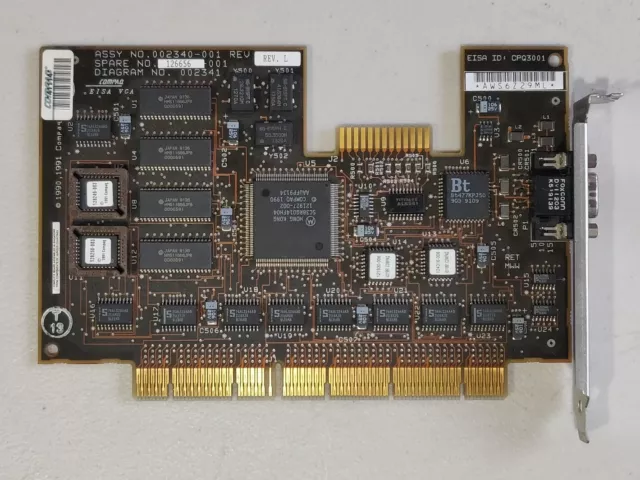 Compaq Advanced VGA AVGA EISA Bus Graphics Card 002340-001 - Tested and Working