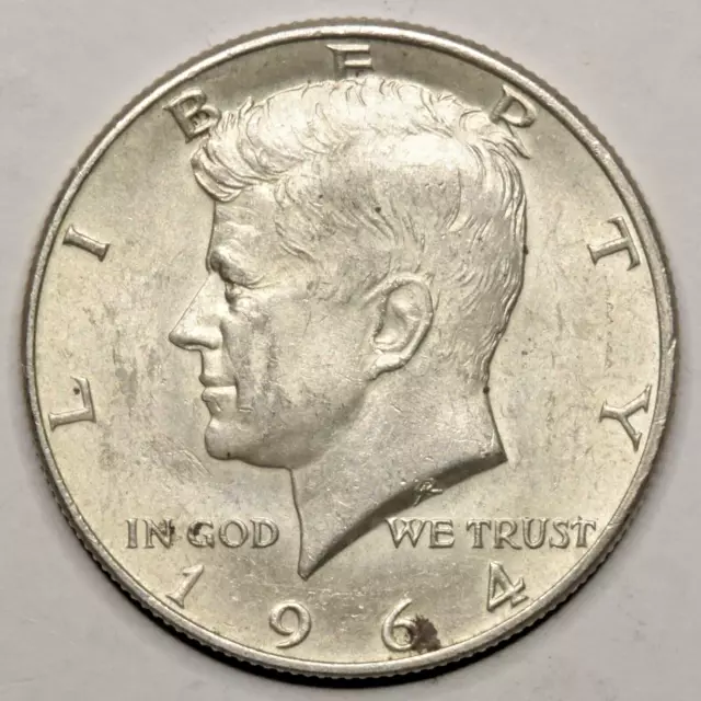 USA 1964 "D" 50¢ (fifty cents) *Kennedy SILVER Half-dollar* coin FIRST ISSUE YR