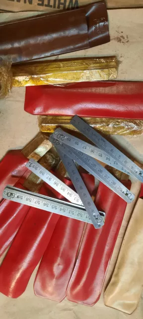 Folding metal meter (ruler) in a case, USSR.Price 1pc