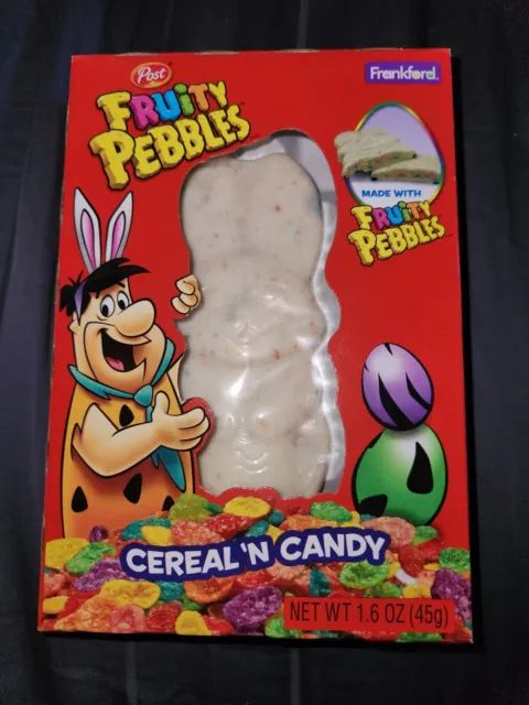 (3) Fruity Pebbles 1.6 Oz Ea White Rabbit Easter Cereal 'n Candy Basket Stuffer