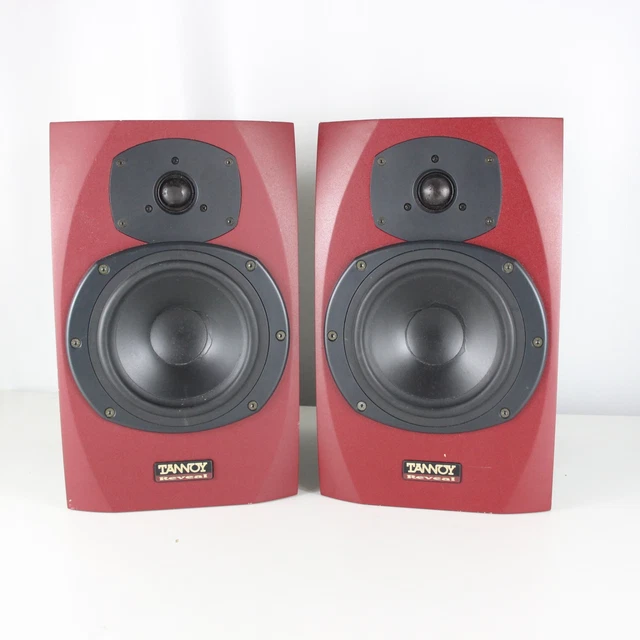 TANNOY REVEAL PASSIVE Speakers Bookshelf HiFi Studio Monitor Pair Red ...