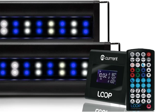 4226 Orbit Marine IC PRO LED Reef Aquarium Dual Light System with Wireless Loop,
