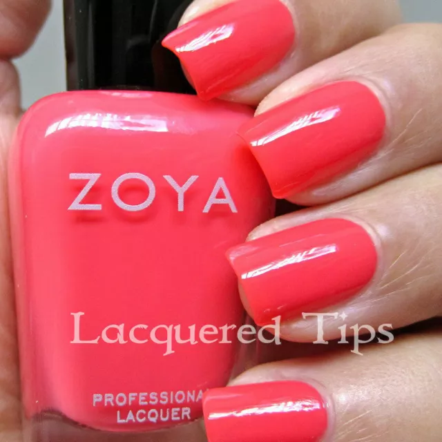 Zoya - Elodie - Watermelon Pink Coral Creme Cream Nail Polish
