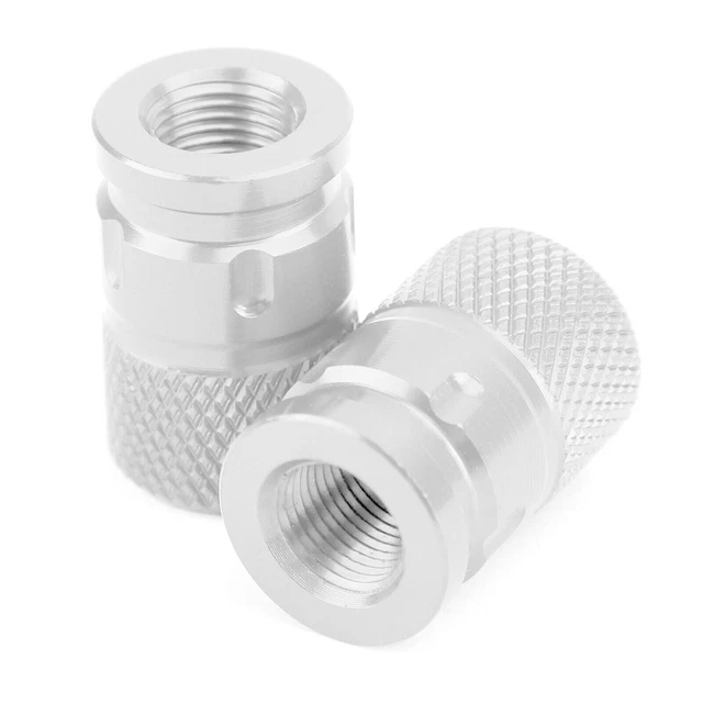 Paar Ventilkappen Alu Diebstahls Silb Passt für PKW Motorrad Fahrrad MTB B7