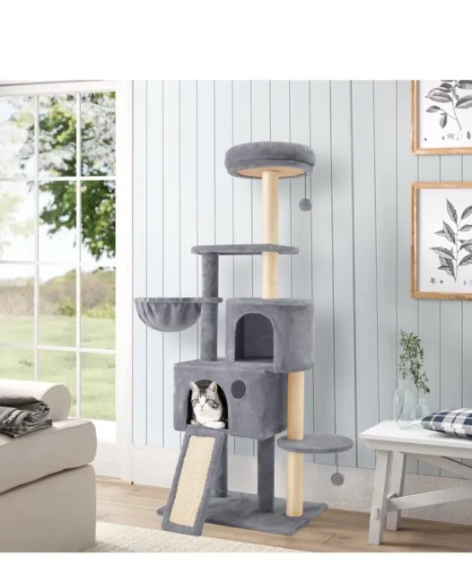 TSCOMON 59" Multi-Level Cat Tree Cat Tower for Indoor Cats, Tall Plush Rest Area