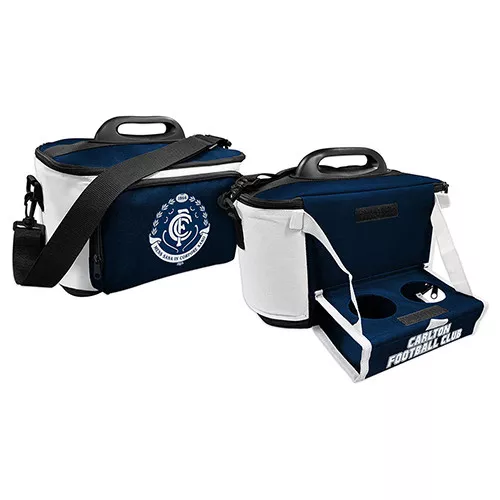 Carlton Blues AFL Lunch Cooler Bag With Drink Tray Table Insulated Work Picnic