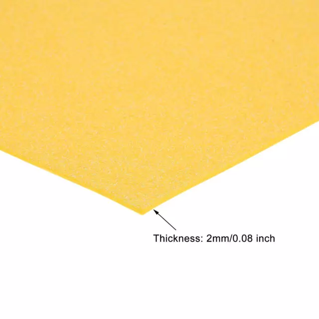 Amarillo Brillante EVA Espuma Hojas 11" x 8" 2mm Grosor para Artesanía DIY 12pzs 3