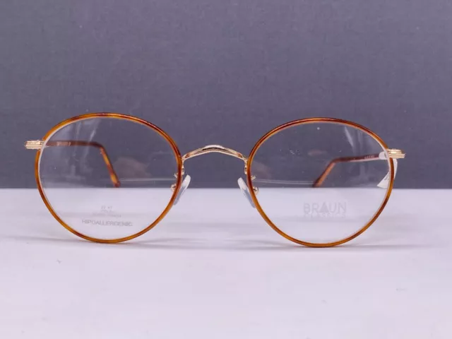 Braun Classics Brille Herren Rund Damen Gold plated 22K Panto 204 Medium