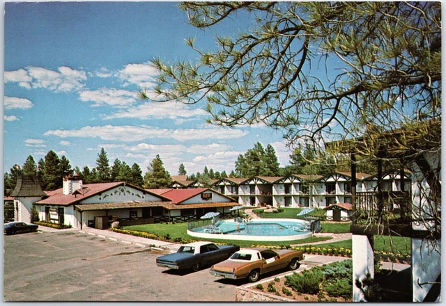 Vintage Continental Size Postcard Swiss Village Lodge And Inn At Payson Arizona