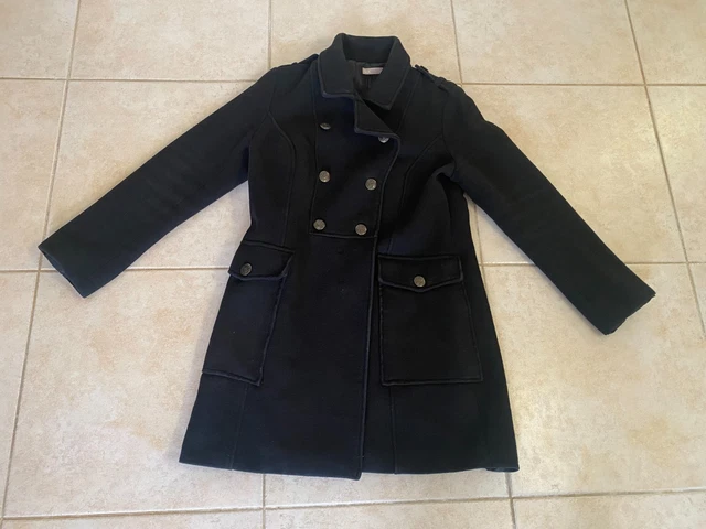Superbe Manteau Fantaisie Noir Les Filles Des Sables - Taille 42, Occasion En Très Bon état