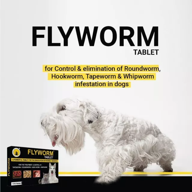 Tail&Collar Club Herbal Flyworm Dewormer Tabletas para perros Mascotas...