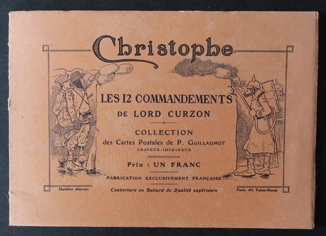 CPA postcard The 12 Commandments of Lord Curzon Christophe Col Guillaumot