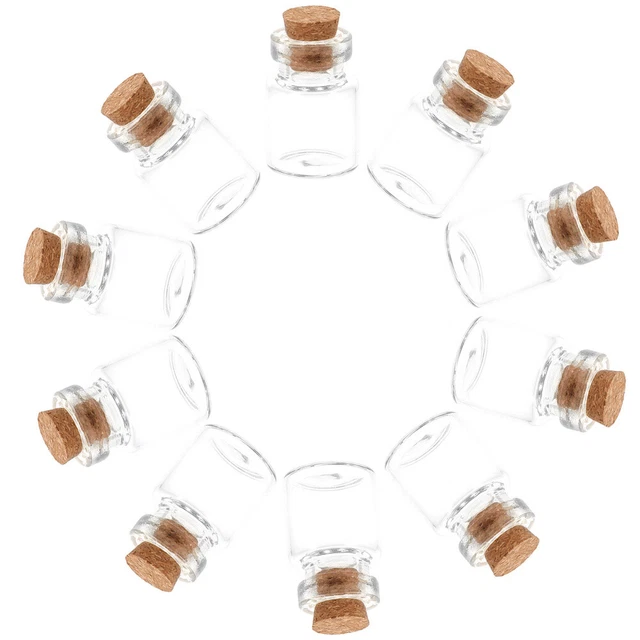 20 Stück DIY kleine Flaschen hängende Glasflaschen Charms kleine Wunschflaschen