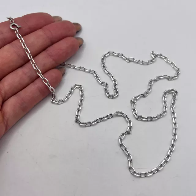 Vintage Sterling Silver 925 Women's Men's Chain Necklace Jewelry Marked 12.4 gr