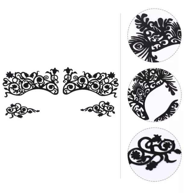 5 Pairs Masquerade Makeup Stickers Halloween Eye Tattoo Lace