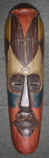 Superb Unusual African Hand Carved & Decorative Wall Hanging Mask (M1-17)