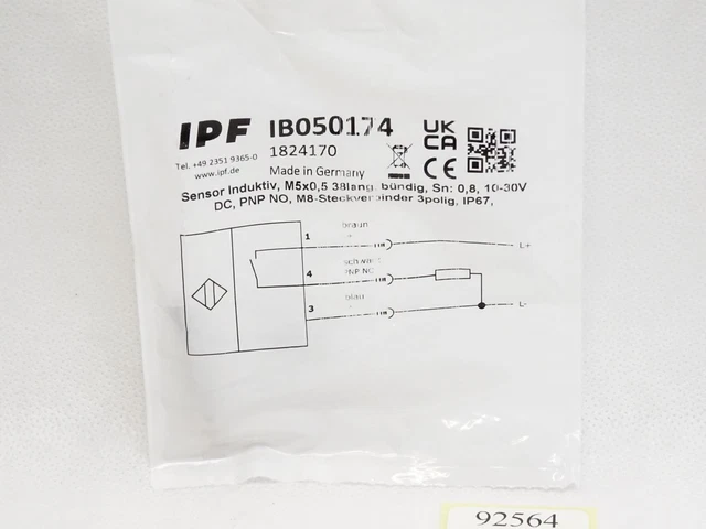 Ipf Electronique Capteur Inductive IB050174 / Neuf Emballage D'Origine