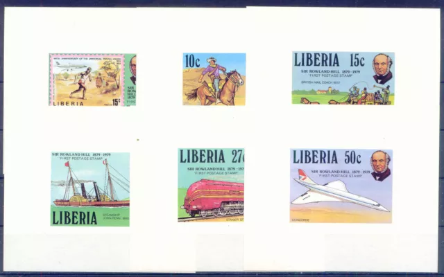 Eisenbahn, Railways, Schiff, Flugzeug, Hill - Liberia - 6 Bl. ** MNH 1979