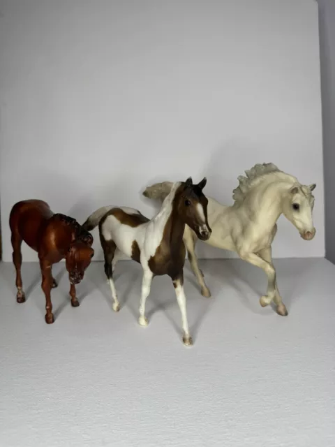 3 Vintage Breyer Horse Lot FLAWS TLC Trad & classic Foal Patches Custom Ready