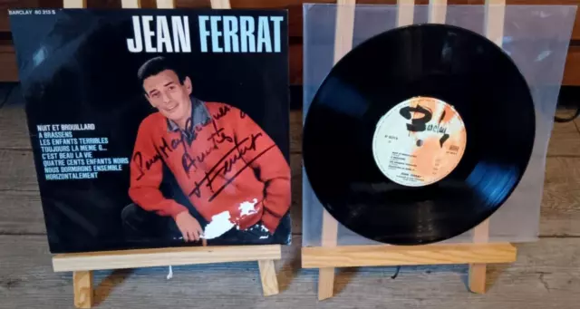 Jean Ferrat & Barclay - Vinyle 25 cm . Dédicacé et signé Par Jean Ferrat - 1963