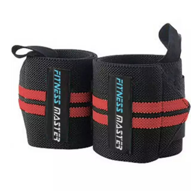 Weight Lifting Gym Training Gloves Wrist Support Wrap Straps Grip Bar