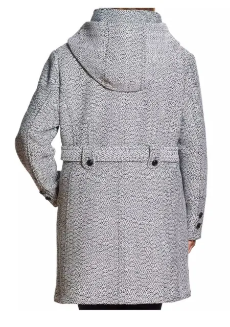 Plus Size Gallery New York Hooded Wool-Blend Walker Coat - Worn Once 2